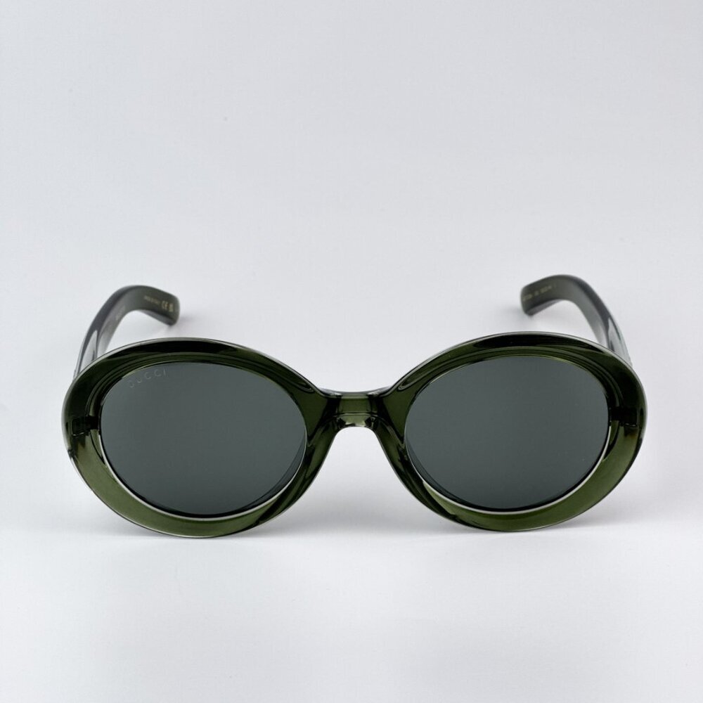 Gucci GG1722SA 005 BRAND NEW Sunglasses Transparent Dark Green Smoke Grey Unisex